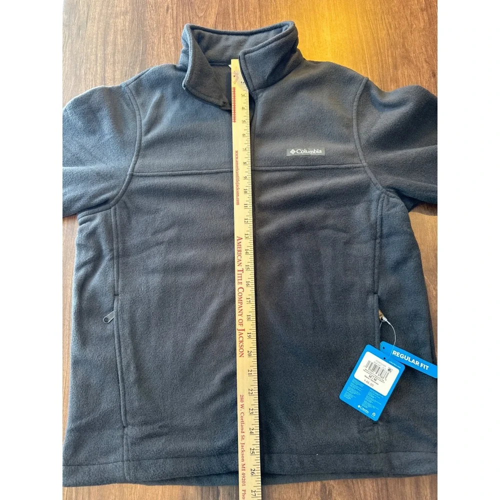 Columbia Mens Mount‎ Grant Fleece Full Zip Jacket Gray Medium NWT